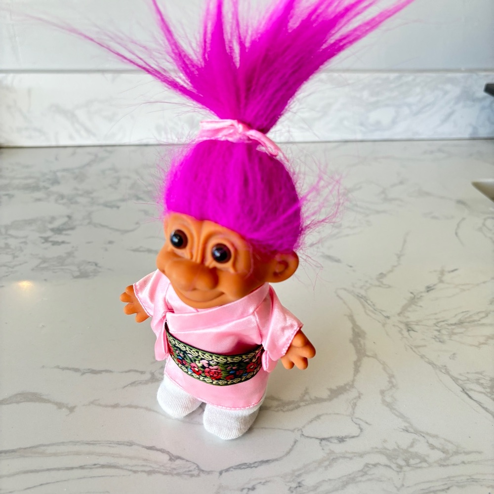 Russ Japanese Kimono Around The World Troll Doll, Vintage